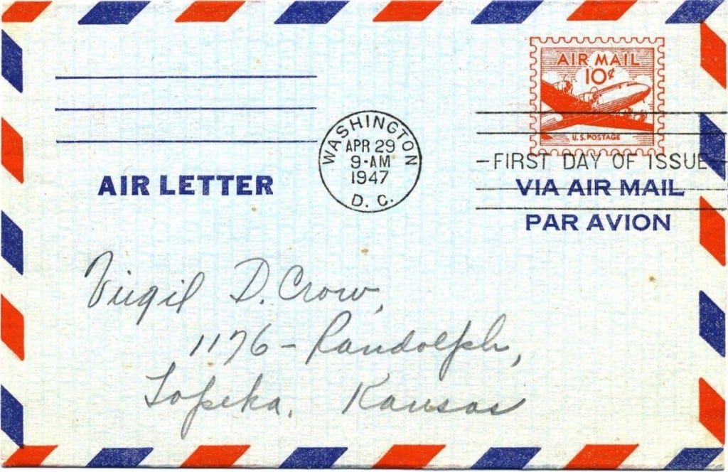 מכתב שנשלח בדואר אויר