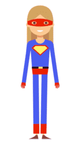 דמות לסרטון אנימציה Toonly - טונלי (דפנה בתחפושת סופרמן)
