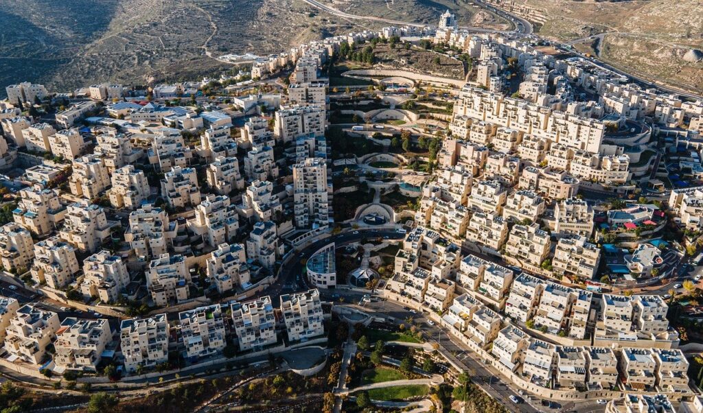 שכונה בירושלים שצולמה עם רחפן